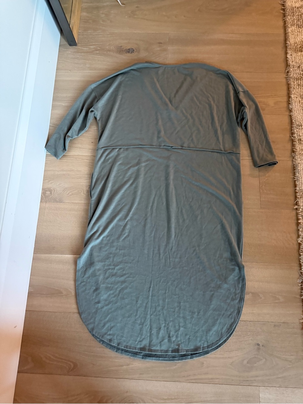 Three Bird Nest Relaxed V‑Neck Maxi Dress - Sage Green - Picture 3 of 10